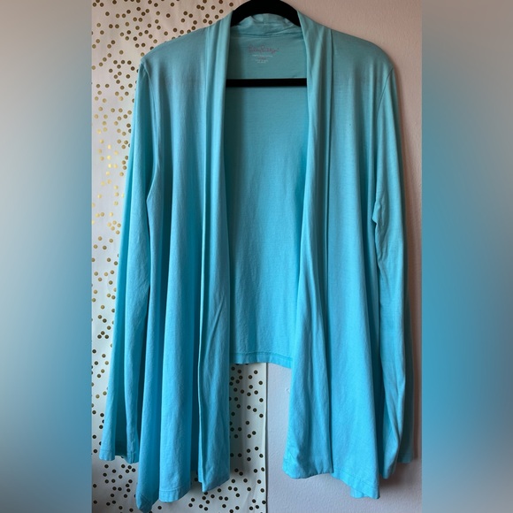 Lilly Pulitzer Sweaters - Lilly Pulitzer Aqua Blue Women's Cardigan size Large